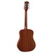 Luna Safari Muse Mahogany Travel Guitar + Gig Bag Back View