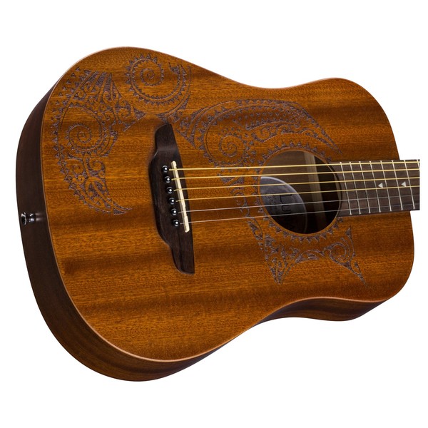 Luna Safari Polynesian Tattoo Travel Guitar at Gear4music