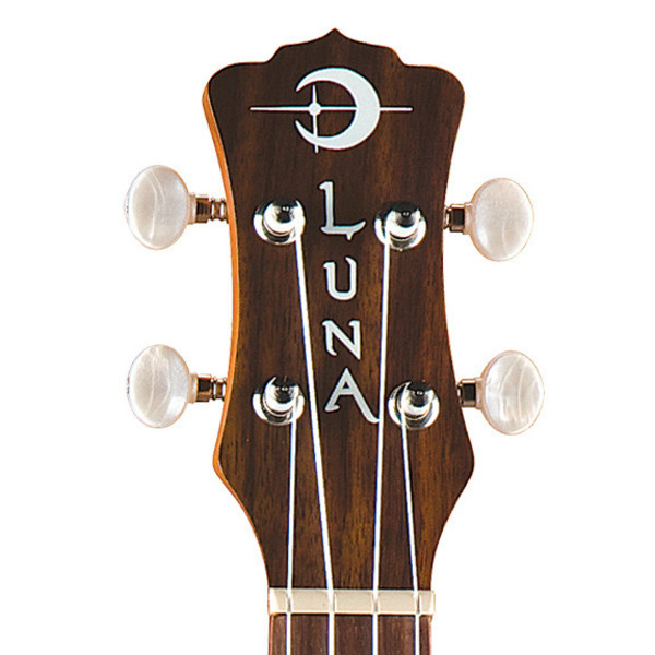Luna Peace Love Soprano Ukulele, Etched 60s Design