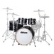 DDrum Dios Maple 22'' 5pc Shell Pack, Satin Black - Full Set up 