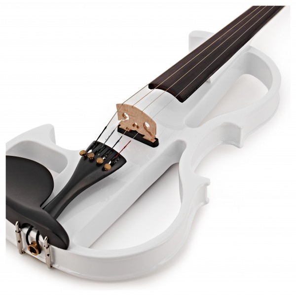 Electric Violin by Gear4music, White w/ Amp Pack