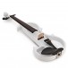 Electric Violin by Gear4music, White w/ Headphones