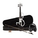 Electric Violin by Gear4music, White w/ Headphones