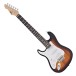 3/4 LA Left Handed Electric Guitar by Gear4music, Sunburst