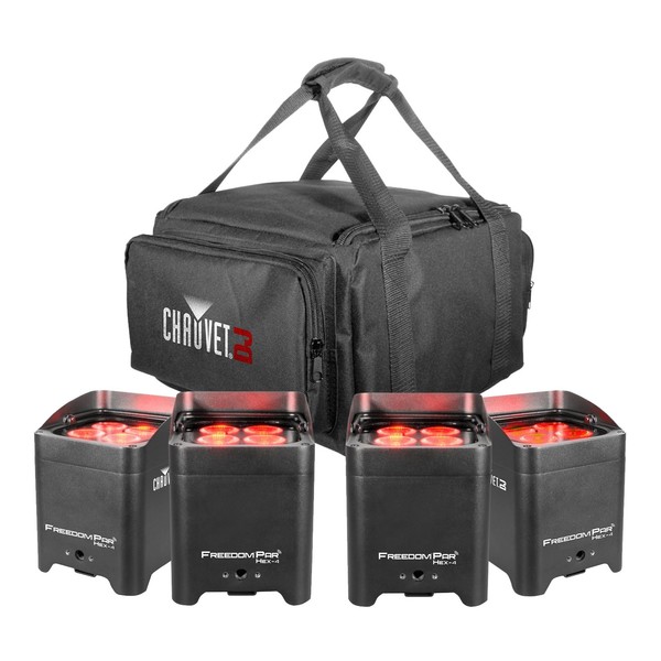 Chauvet Freedom Par Hex-4 Pack with Free VIP Gear Bag