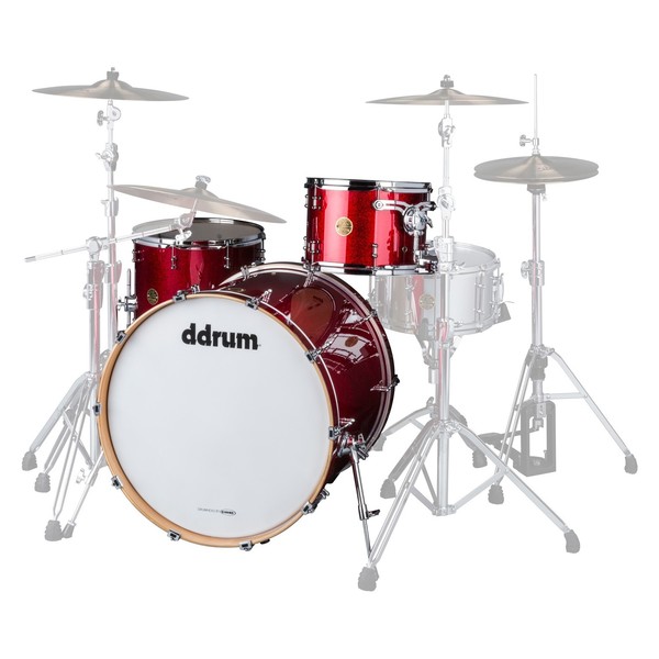 DDrum Dios Maple 24" 3pc Shell Pack, Red Cherry Sparkle - Main Image