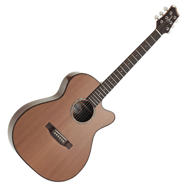 Ozark OM Cutaway Acoustic Folk Guitar, Natural