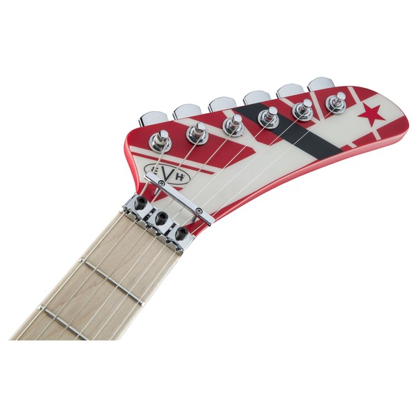 EVH Striped Series 5150, Red Black w/ White Stripes at