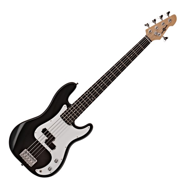 LA 5 String Bass Guitar by Gear4music, Black