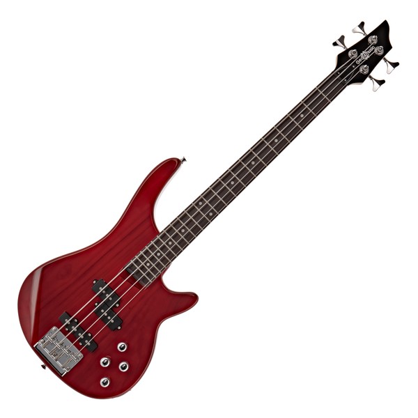 3/4 Chicago Bass Guitar by Gear4music, Trans Red