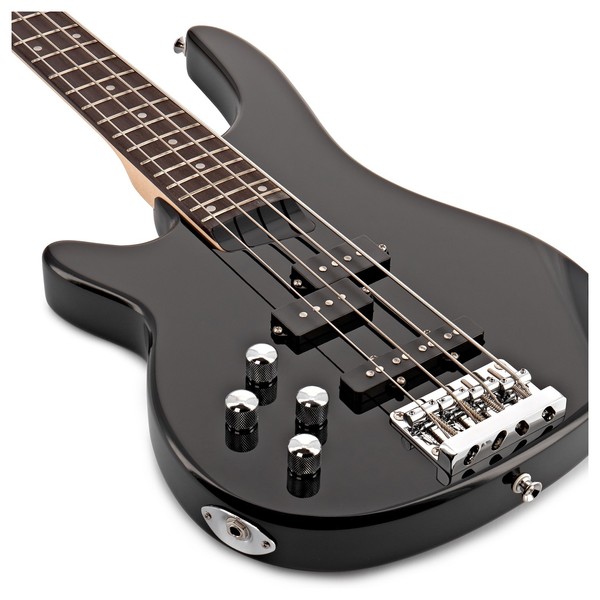 Chicago Left Handed Bass Guitar by Gear4music, Black