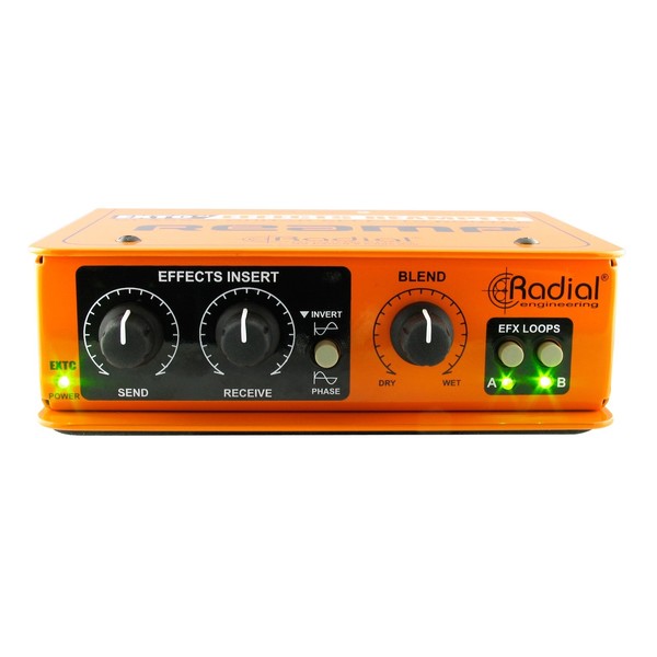 Radial EXTC-SA Guitar Effects Interface and Reamp Box - Front Panel View 