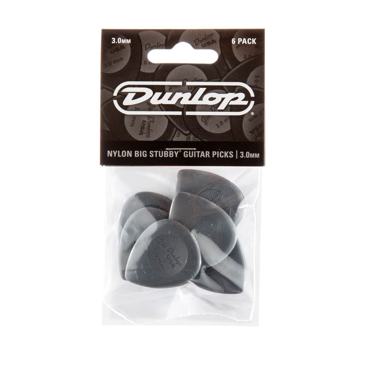Dunlop Big Stubby 3 mm plettro viola (6 pezzi) | Bax Music