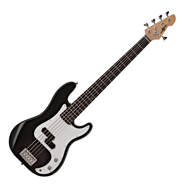 LA 5 String Bass Guitar Black, 15W Bass Amp Pack