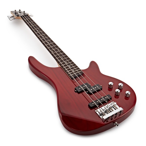 3/4 Chicago Bass Guitar + 15W Amp Pack, Trans Red