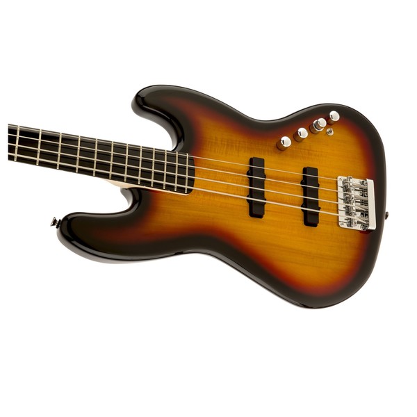 Squier Deluxe Jazz Bass IV Active, Sunburst Left