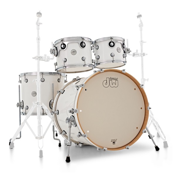 DW Design Series 22'' 4pc Shell Pack, White Gloss