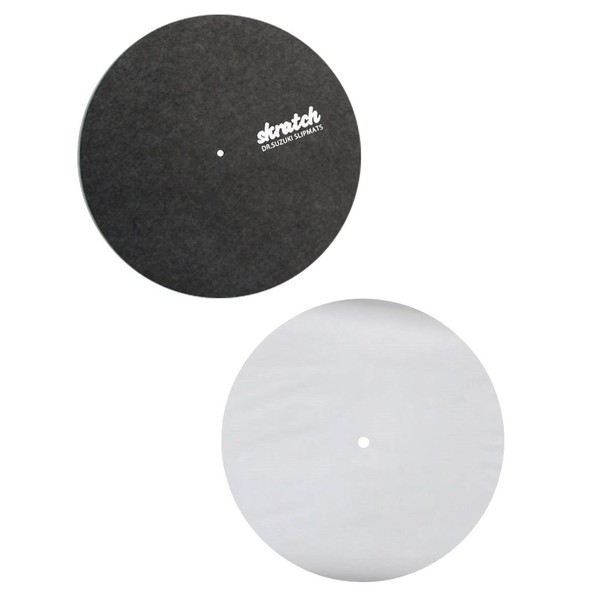 Dr Suzuki Slip Mats - Scratch 12'', Grey at Gear4music