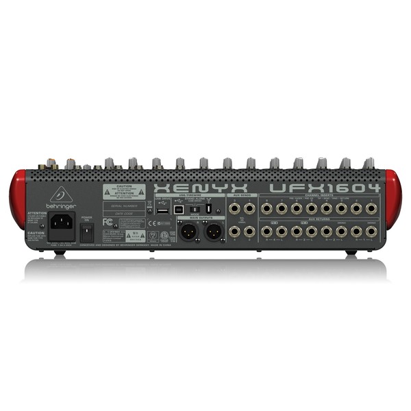 Behringer Xenyx UFX1604 Premium 16-Input Mixer, Rear