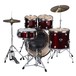 DDrum D2 5pc Drum Kit, Blood Red - View Behind Kit