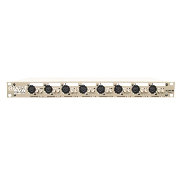 Radial OX8-R 8-Channel Passive Microphone Splitter, Front Panel