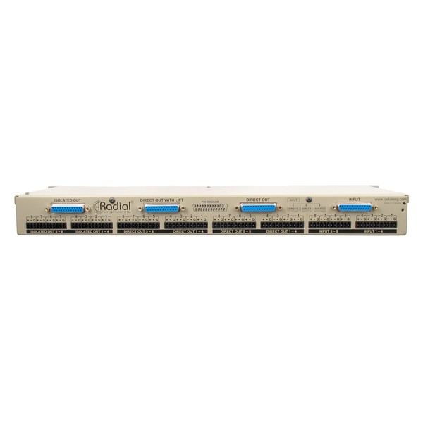 Radial OX8-J 8-Channel Passive Microphone Splitter, Rear Panel