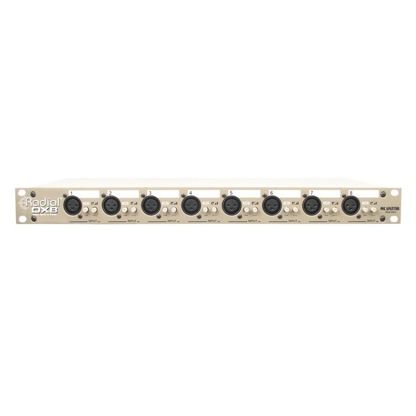 Radial OX8-J 8-Channel Passive Microphone Splitter, Front Panel