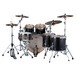 DDrum Dios Maple 22'' 5pc Shell Pack, Satin Black - Behind Drum Kit