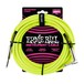 Ernie Ball 25ft Straight-Angle Braided Instrument Cable, Neon Yellow - Main