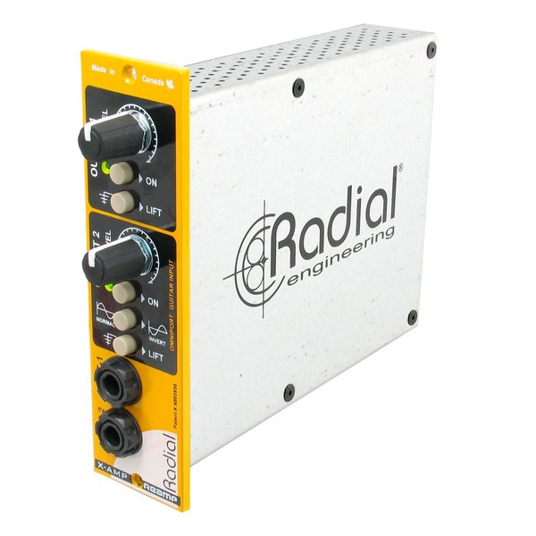 Radial Workhorse X-Amp-500 500 Series Reamper, Angled Left