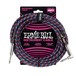 Ernie Ball 25ft Straight-Angle Braided Instrument Cable, B/R/W - Main