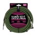 Ernie Ball 25ft Straight-Angle Braided Instrument Cable, Black/Green - Main