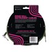 Ernie Ball 25ft Straight-Angle Braided Instrument Cable, Black/Green - Back