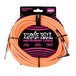 Ernie Ball 25ft Straight-Angle Braided Instrument Cable, Neon Orange - Main