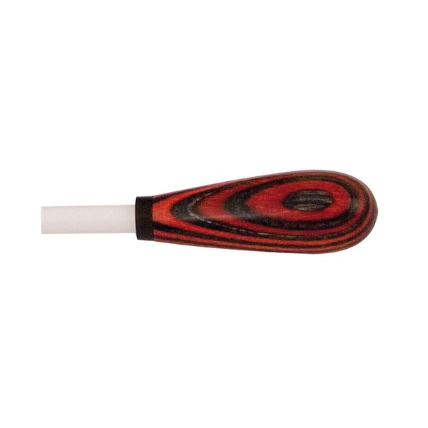 King David Baton, 16" White Lacquer Pear/Garnet Charcoal