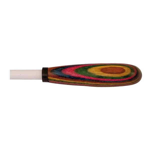 King David Baton 12" White Lacquer Taper/Rainbow