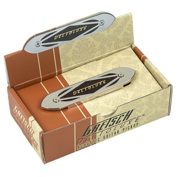 Gretsch Deltoluxe Acoustic Guitar Pickup, Chrome - Box