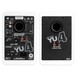 YU4 Powered Bookshelf Speakers, Gloss White - Rear