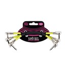 Ernie Ball P06059 6" Pancake Patch Cable 3 Pack, Black