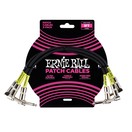 Ernie Ball P06075 1ft Patch Cable 3 Pack, Black