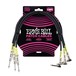 Ernie Ball 1.5ft Straight-Angle Patch Cable 3 Pack, Black - Main
