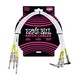 Ernie Ball 1.5ft Straight-Angle Patch Cable 3 Pack, White - Main