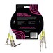 Ernie Ball 1.5ft Straight-Angle Patch Cable 3 Pack, White - Back