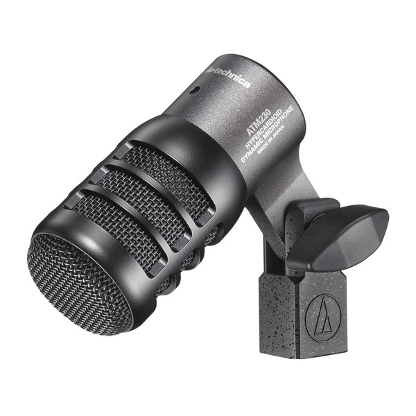 Audio Technica ATM230 Hypercardioid Dynamic Instrument Microphone, Full View Downward Facing