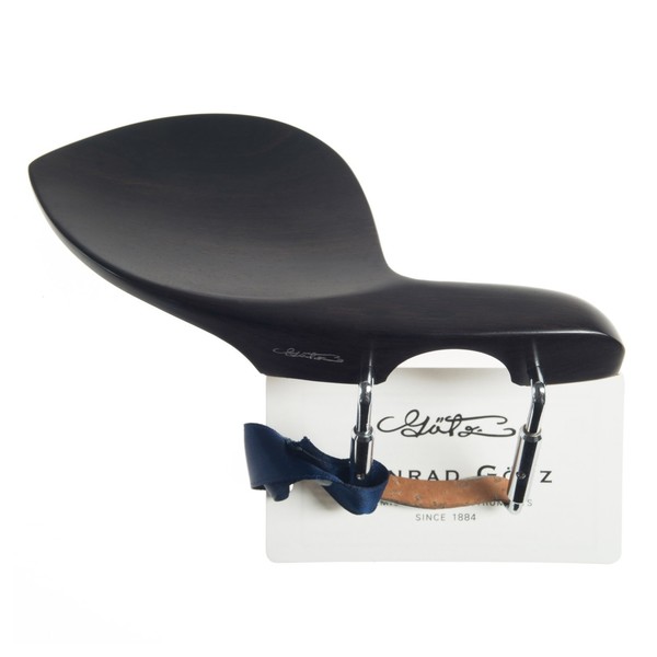 Goetz Guarneri Viola Chinrest, Natural Ebony, Titanium Screws