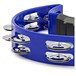 D-Shaped Tambourine by Gear4music Blue