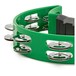 D-Shaped Tambourine by Gear4music Green