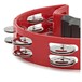 D-Shaped Tambourine by Gear4music Red