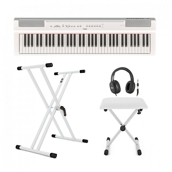 Yamaha P121 Digital Piano X Frame Package, White