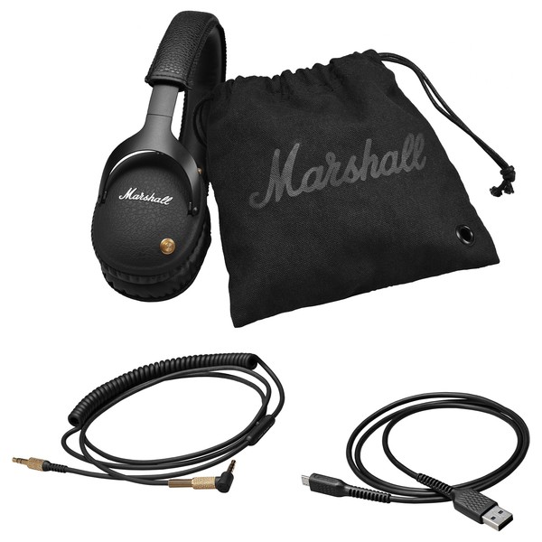 Marshall Monitor Bluetooth Headphones, Black - Nearly New at